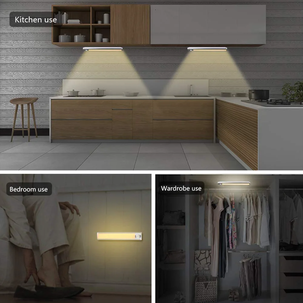 

New Portable Under Cabinet Lights LED Motion Sensor Closet Lights Stick-on Wireless LED Light Bar SF66