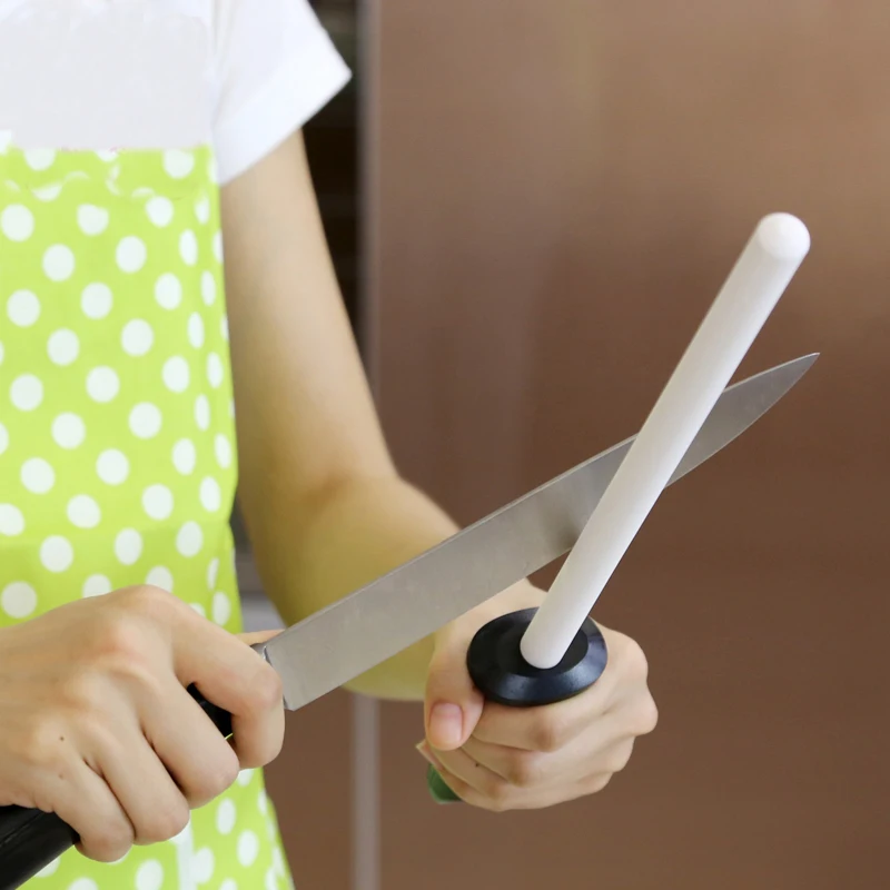 8 Inch knife sharpener Sharpening Ceramic Rod with ABS Handle Honing