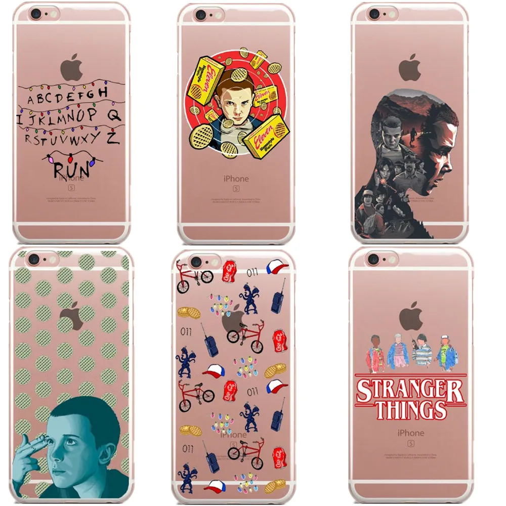 

Stranger Things Christmas Lights Clear Soft silicone TPU Phone Case For iphone 7 7Plus 6S 6Plus 5 5S SE 8 8Plus X 10 Cover