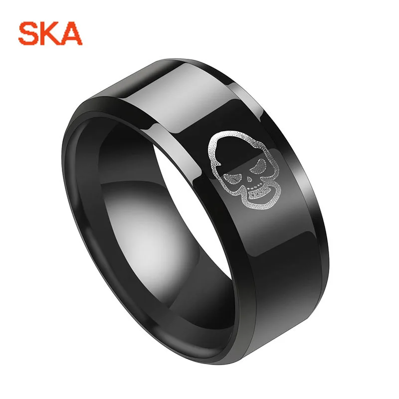 SKA кольца для Для мужчин гладкой Anillos кольцо bague Homme 316L Нержавеющая сталь Анель 3