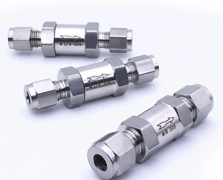 

3mm 6mm 8mm 10mm 12mm 14mm 16mm 20mm Pneumatic stainless steel 304 High Pressure Check Valve
