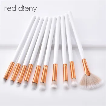 

Pro 10pcs Makeup Brushes Set Foundation Contour Powder Eye Shadow Eyeliner Lip Blending Brushes Cosmetic Beauty Make Up Tools