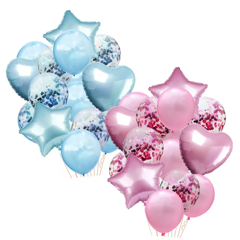 14 шт мульти воздушный шар "Конфетти" латексные шары с днем рождения воздушные шары звезда Гелиевый шар детский душ Свадебный декор