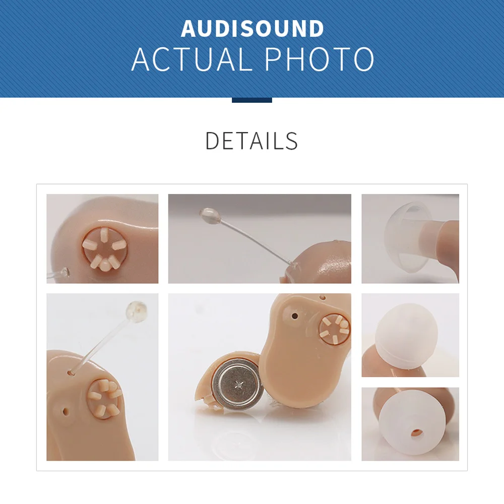 Ear Hearing Aid Mini Wireless For Elderly Right/Left Ear Best Sound Amplifier Invisible Batteries Digital Health Care Products