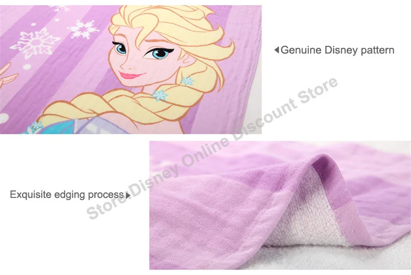 Дисней, Эльза, принцесса, королева, замороженные марлевые банные полотенца для новорожденных и детей, хлопок, детское пляжное полотенце, подарок для девочек