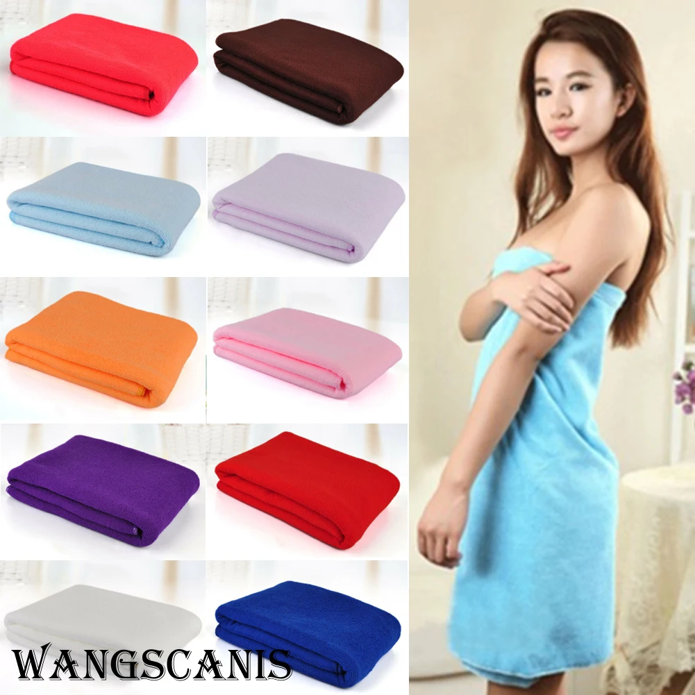 70x140cm Large Solid Bath Towels Microfiber Travel Fabric Quick Drying Water Absorbent Antibacterial Towel Soft Towels