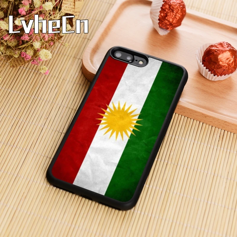 LvheCn курдистан флаг дизайн чехол для телефона iPhone 5 6 6s 7 8 plus X XR XS max 11 Pro samsung Galaxy S7edge S8