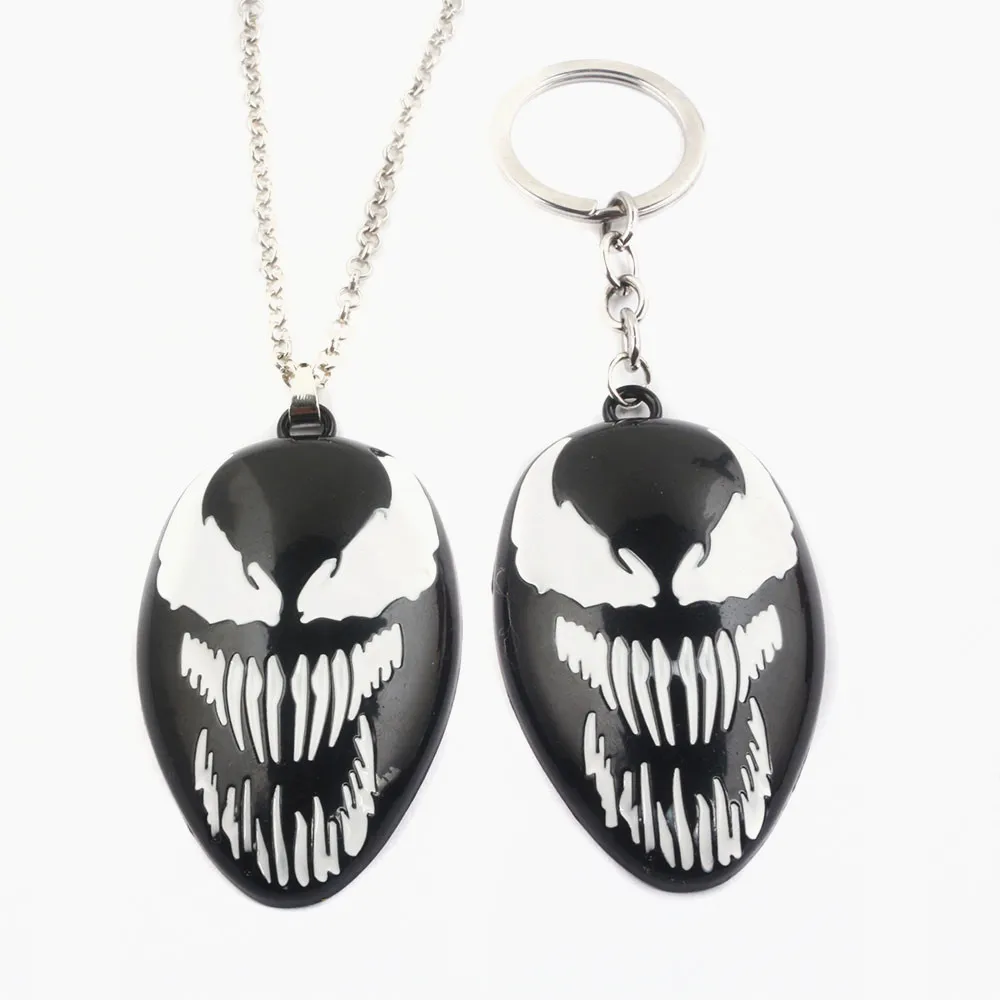 Marvel Super Hero Venom белая маска брелок для мужчин и женщин подвеска человек паук