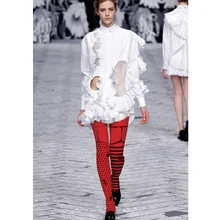 Милые колготки принцессы в стиле Лолиты; красивые колготки с тонкими лямками в горошек; колготки с принтом в горизонтальную полоску; LKW84