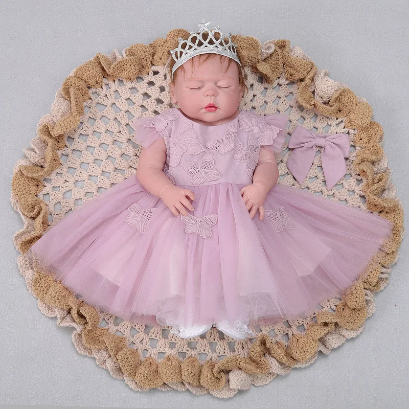 

23inch Full silicone reborn baby dolls Toy Baby-Reborn lifelike model baby vinyl newborn bathe princess toddler Brinquedos toy