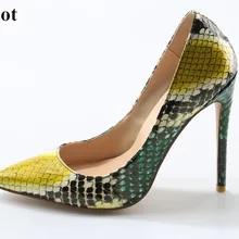 Dipsloot/ г.; пикантные модельные туфли на высоком каблуке со змеиным принтом; женская обувь; вечерние туфли-лодочки с острым носком для девочек