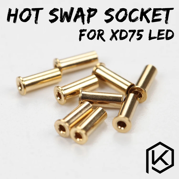 

xd75re xd75 Gold-Plated hot swap socket for 3mm leds 234 leds Custom Mechanical Keyboard 75 keys gh60 kle planck hot-swappable