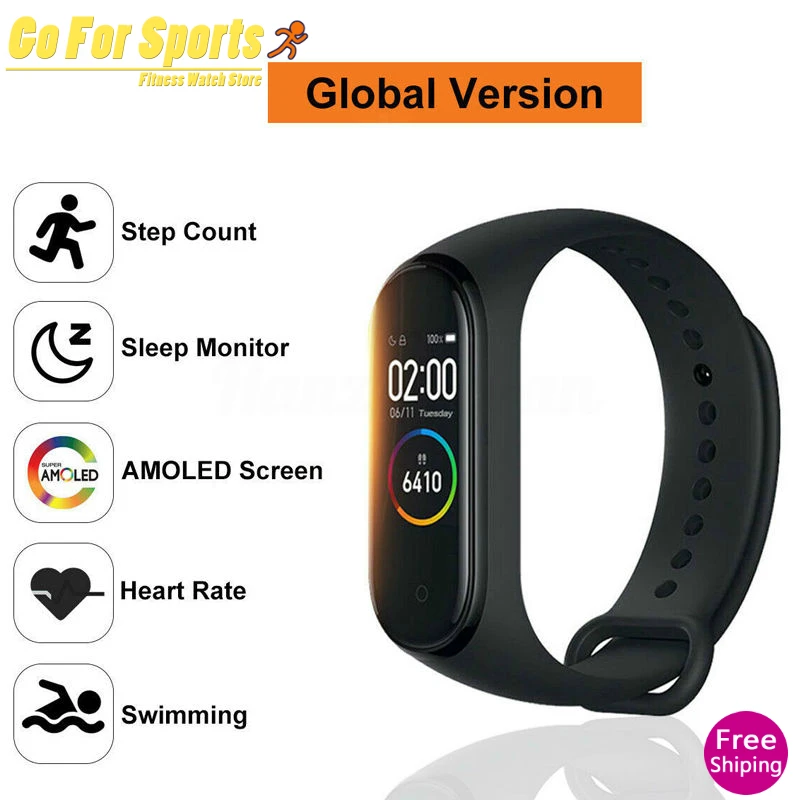 

Fitness Watch Store M4 Smart Sport Bracelet Watch Heart Rate Monitor Fitness Tracker Swimming Waterproof Wristband PK M2M3 ID115