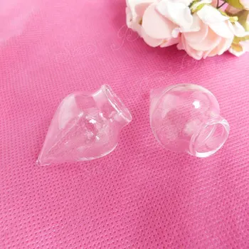 

new arrvial 20pcs 37x15mm clear glass bubble bottle for Diy necklace pendant jewelry accessories