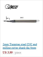 XCAN 10 шт. 4 флейты электрические мельницы 2-12 мм прямой хвостовик концевой фреза спираль акриловая фрезерный cnc-маршрутизатор бит