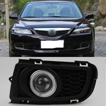 

Ownsun COB Angel Eye Rings Projector Lens with 3000K Halogen Lamp Source Black Fog Lights Bumper Cover For Mazda 6 2006-2008