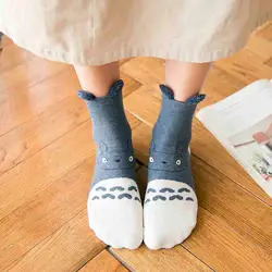 Милые женские носки с кошачьими ушками, носки-тапочки из хлопка, женские носки для девочек, низкие носки-тапочки, Meias Mulheres