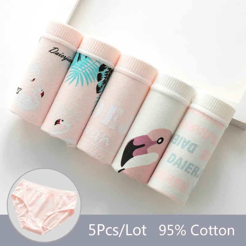 

5 Pcs/lot Panties Women Underwear Cotton Briefs Sexy Panties Lingeries Cueca Calcinhas Shorts Underpant Girls Cute Panty Ladies