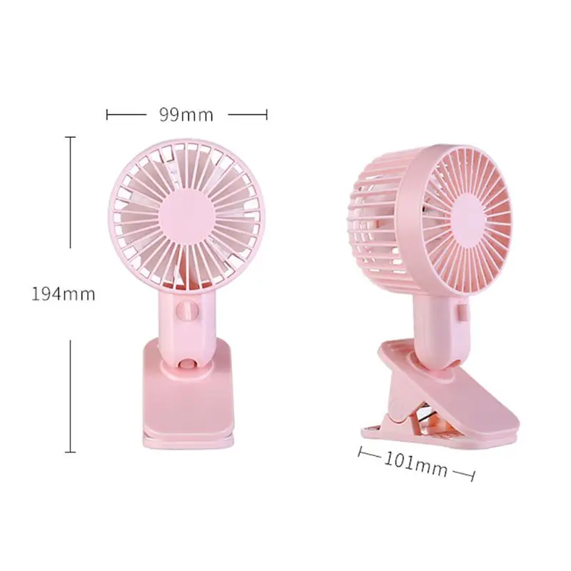 Вентилятор клип Электронный двойным лезвием Air Cooling стол Регулируемый USB Перезаряжаемые Портативный Офис школы