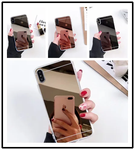 (1PC) fashion mirror case for samsung M10 M20 A30 A50 s5 s6 edge s7 s8 s9 s10 plus note 3 4 5 8 9 A5 A3 A7 2015 2016 cover |