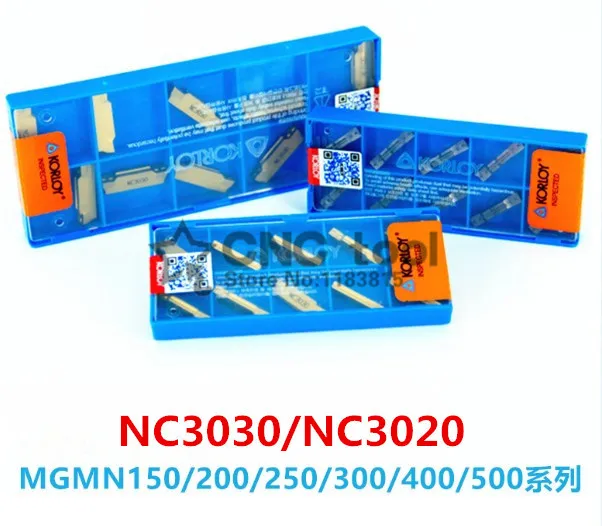 

MGMN150 MGMN200 MGMN250 MGMN300 MGMN400 MGMN500 NC3030 10pcs/set KORLOY CNC Carbide insert Machining steel