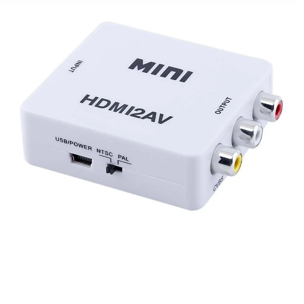PUZHIJIE HDMI в RCA конвертер 1080P AV 3RCA Видео аудио адаптер с поддержкой PAL и NTSC USB зарядным