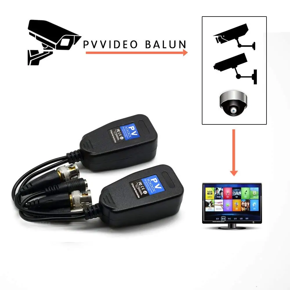 Новый стиль видео балун HD CVI/TVI/AHD UTP Пассивный Видео с DC разъем питания и RJ45 CAT5e/Cat6