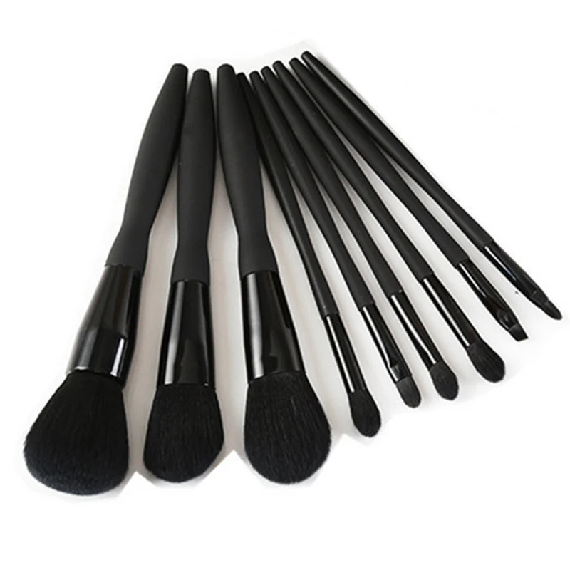 

9 pcs/set makeup brush One Set Brushes Tools Kit Power Foundation Blush Eye Shadow Cosmetic brushes Tools with pu bucket