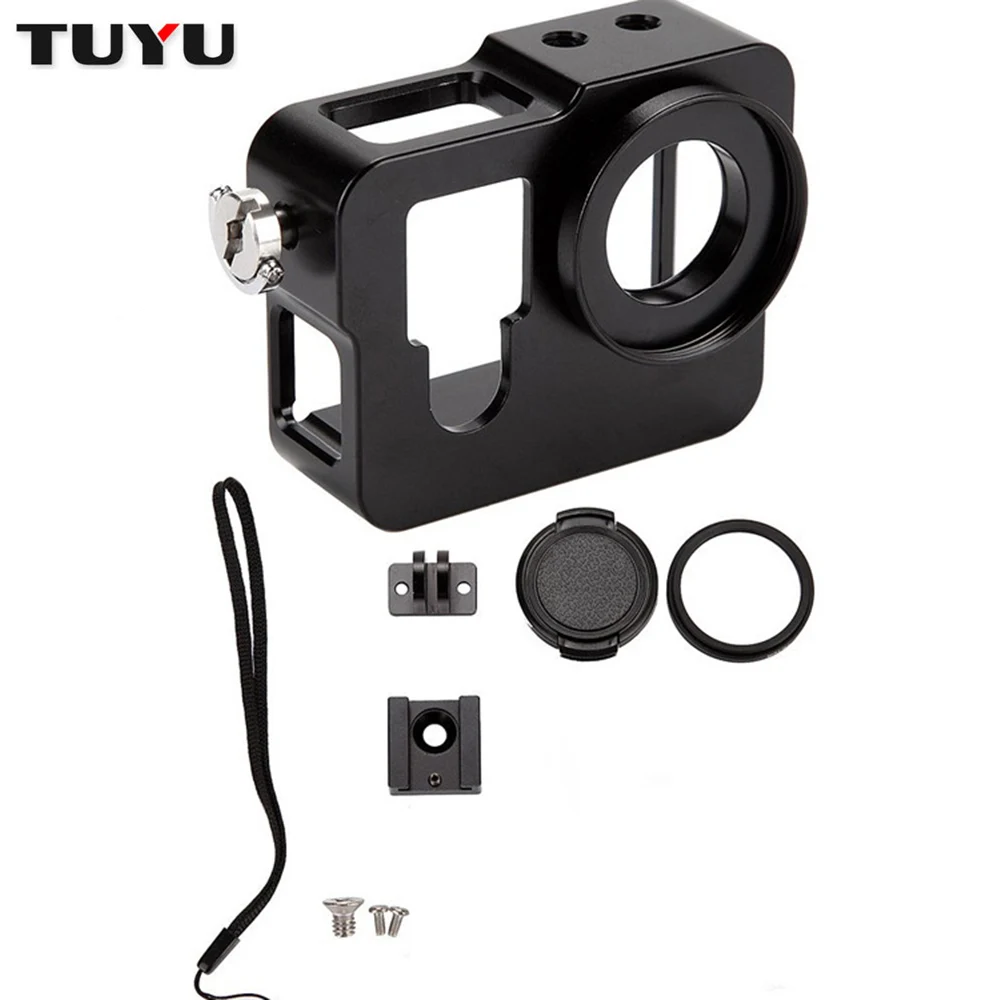 TUYU рама из алюминиевого сплава для Gopro hero3 + 4 SJCAM SJ4000 C30 EKEN H8R H5S H6S H9r Plus защитный