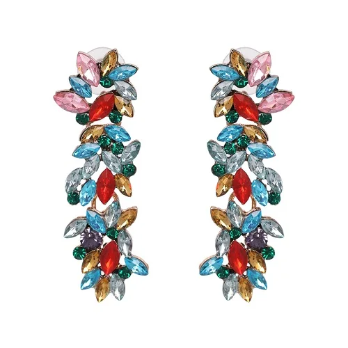 JUJIA хорошего качества, много цветов, с украшением в виде кристаллов массивные серьги Модные Винтажные массивные серьги-гвоздики серьги, фабричная цена, опт - Окраска металла: 51615-MT