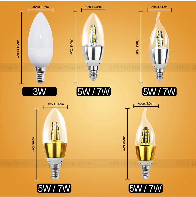 E14 светодиодный лампы в форме свечи лампы светильник E27 энергосберегающая лампа 220V 3W 5 Вт 7 Вт E12 B15 B22 Bombilla Lampara люстра домашнее украшение точечный светильник
