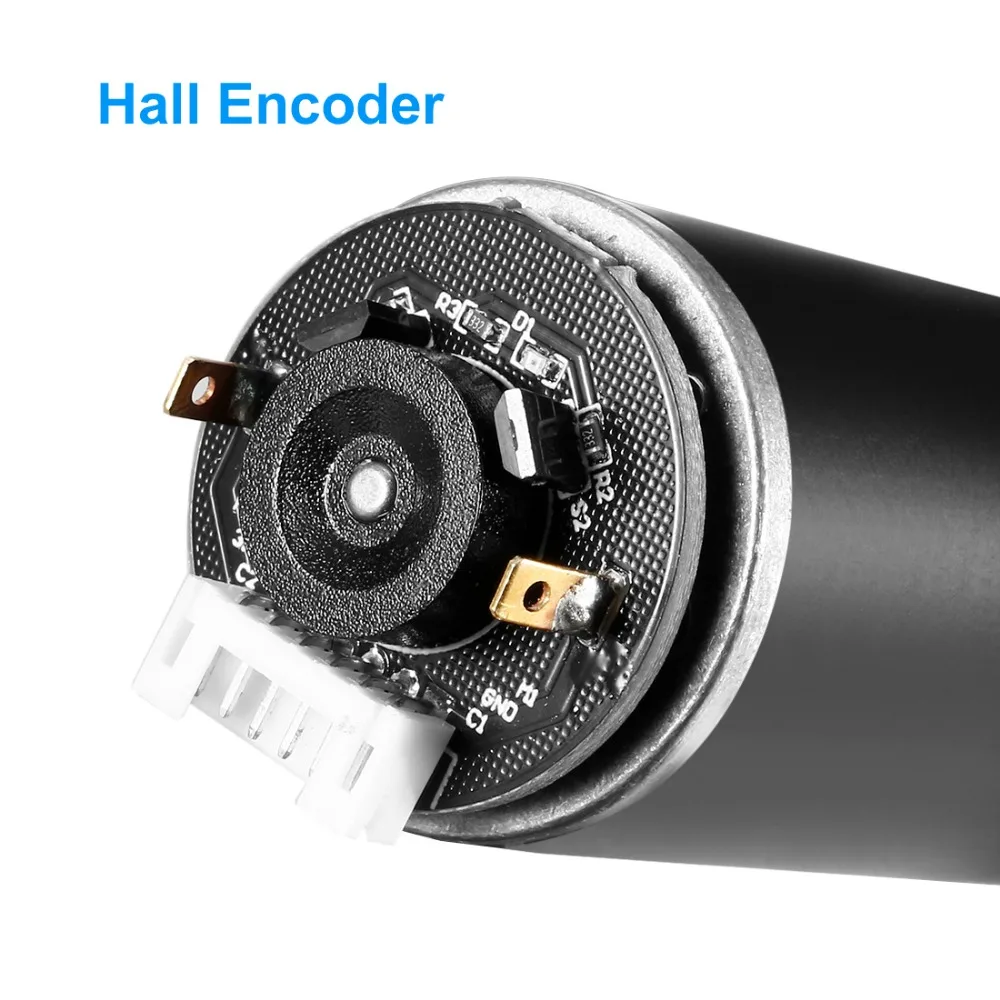 UXCELL 24 V DC 74 RPM 25Kg. cm autoblocante gusano Motor con Encoder y Cable Tono de plata negro de alta calidad UXCELL 24 V DC 74 RPM 25Kg. cm autoblocante gusano Motor con Encoder y Cable Tono de plata negro de alta calidad