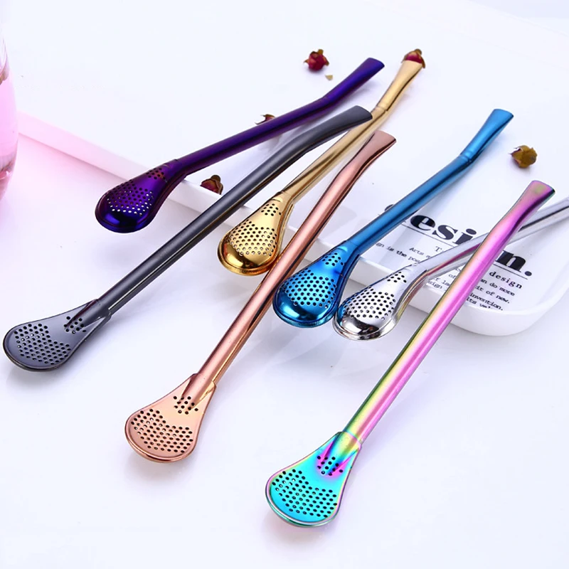 

Drinking Straw Trendy Washable Hot Sale Home Supplies Tea Bombilla Stainless Steel 1PC Gourd Filter Tea Tool Drinking Straws