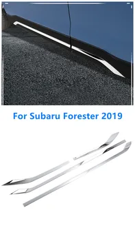 

Car Styling Exterior Chrome Car Door Body Lower Bottom Mouldings Sill Cover Trim 4pcs For Subaru Forester SK 2019