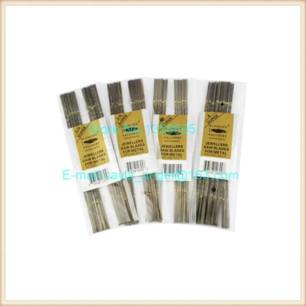 

Free Shipping Super 4/0# 144 pcs/bag Vallorbe Glardon Round-back Saw Blade,Jewellers Metal Bow Saw Cutter Blades