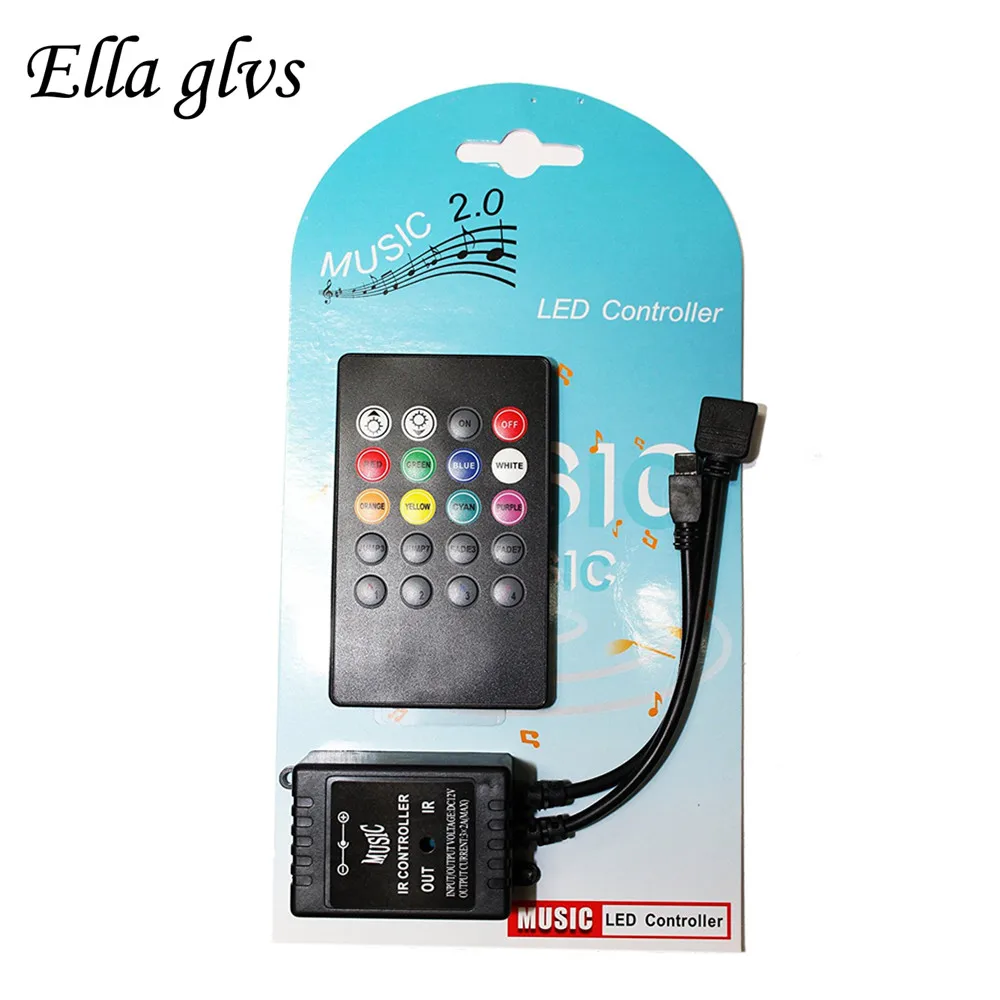 Buy LED Music IR Controller DC 12V 24V 20 keys IR