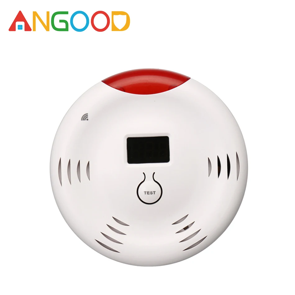 

ANGOOD 2.4G Wifi Wireless CO Smart Detector Carbon Monoxide Detectors Security Alarm System Support for Tuya Smart Home App