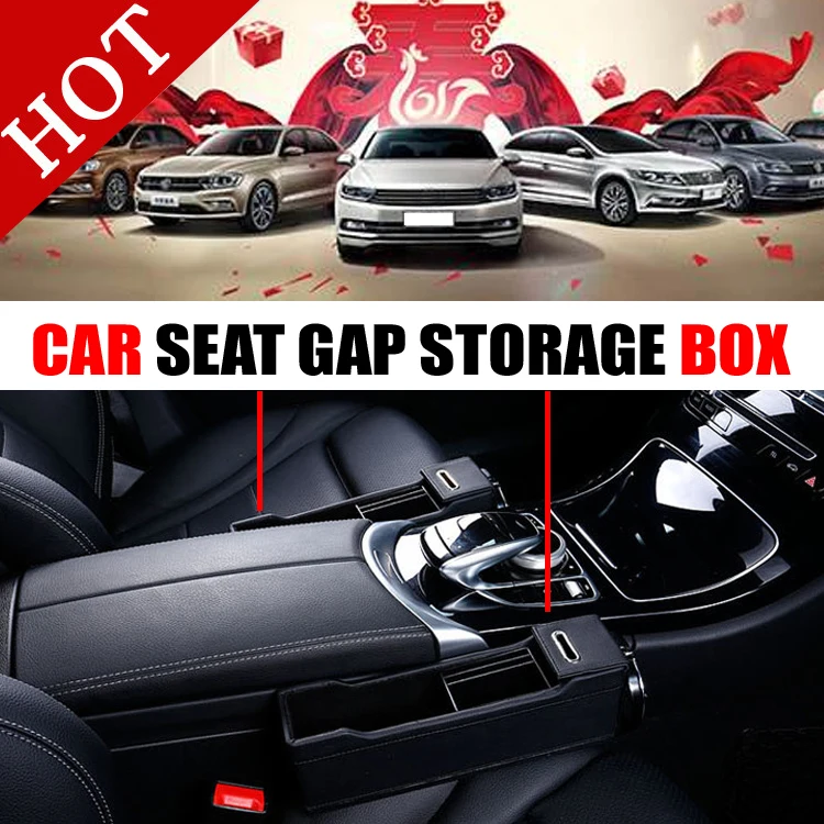 

Car Seat Crevice Storage Box Cup Drink Holder Organizer Auto Gap Pocket Stowing Tidying For GOLF7 POLO JETTA LAVIDA Sagitar BORA