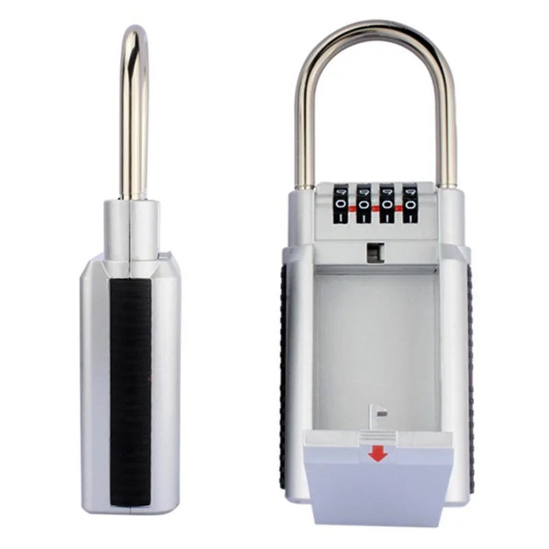 

1PCS Key Storage Lock Box, Wall Mounted Key Lock Box with 4-Digit Combination,for Office House Keys or Car Keys Organizer Silver