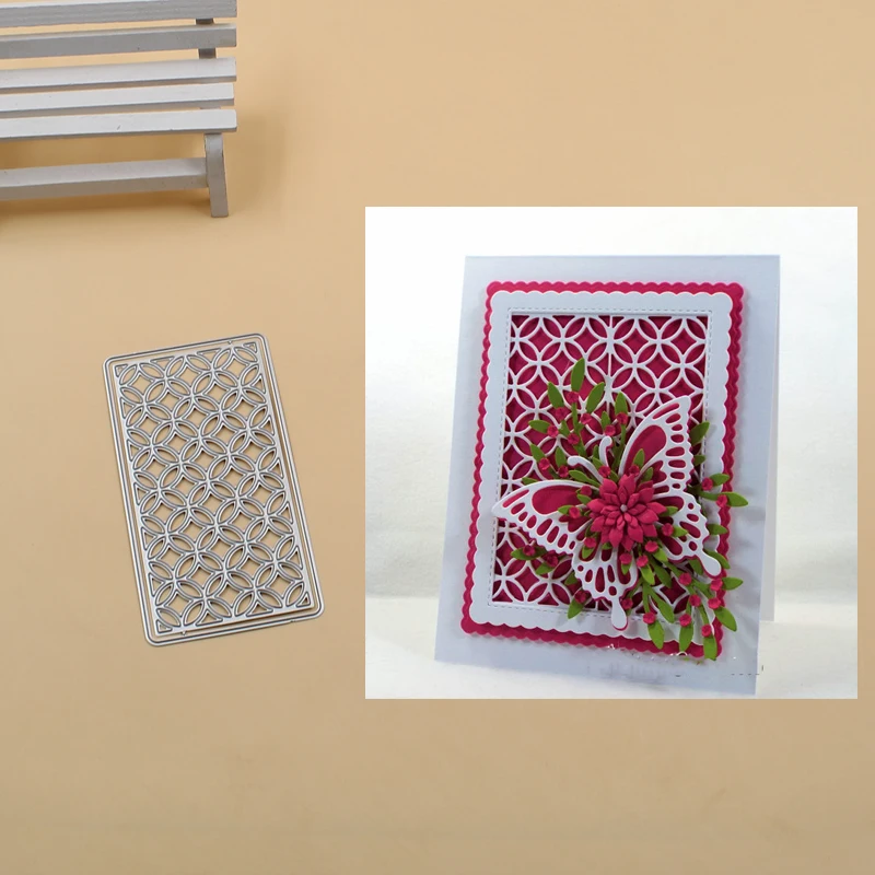 Buy Circle Lattice Metal Cutting Dies Stencils for DIY