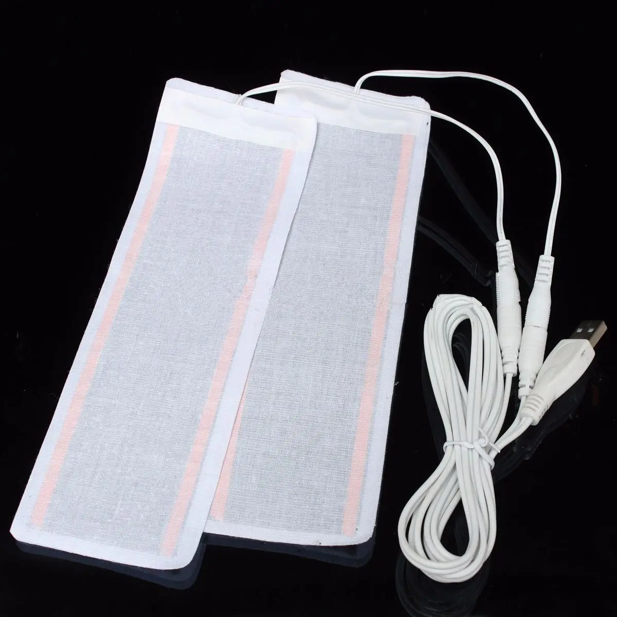 1 Pair 6*20CM 5V USB Electric Heating Element Film Heater Pads Warm Feet Knee Warmers Heat USB plug cable