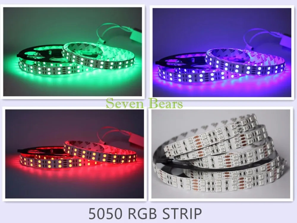 Ruban LED a Pile 4M,Bande LED,Sunboia 2x2m/120 LED SMD 5050 RGB