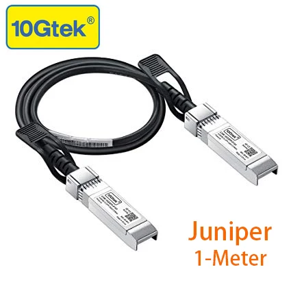 10Gtek для Juniper QFX-SFP-DAC-1M/EX-SFP-10GE-DAC-1M 10 ГБ/сек. 10GBASE-CU Twinax SFP + прямой прикрепляемый медный