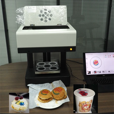 Автоматическая selfie кофе латте машина принтера Маскарона гамбургер и т. д. планшетный пищевой принтер 4*100 мл/комплект съедобные краски