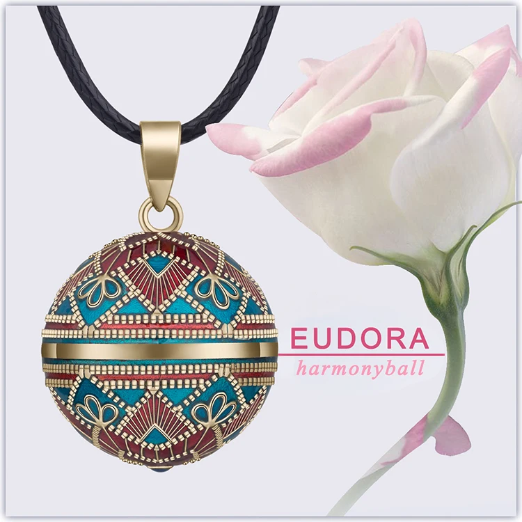 Eudora Harmony ожерелье с шариком винтажный кулон Шима Бола для женщин модные украшения подарок Мексиканская беременность мяч 45 дюймовая цепочка 3 стиля