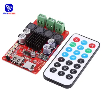 

diymore TPA3116 Wireless Bluetooth 4.0 Audio Stereo Amplifier Power Board with USB TF Card Slot Remote Control DC 8-26V 2*50W