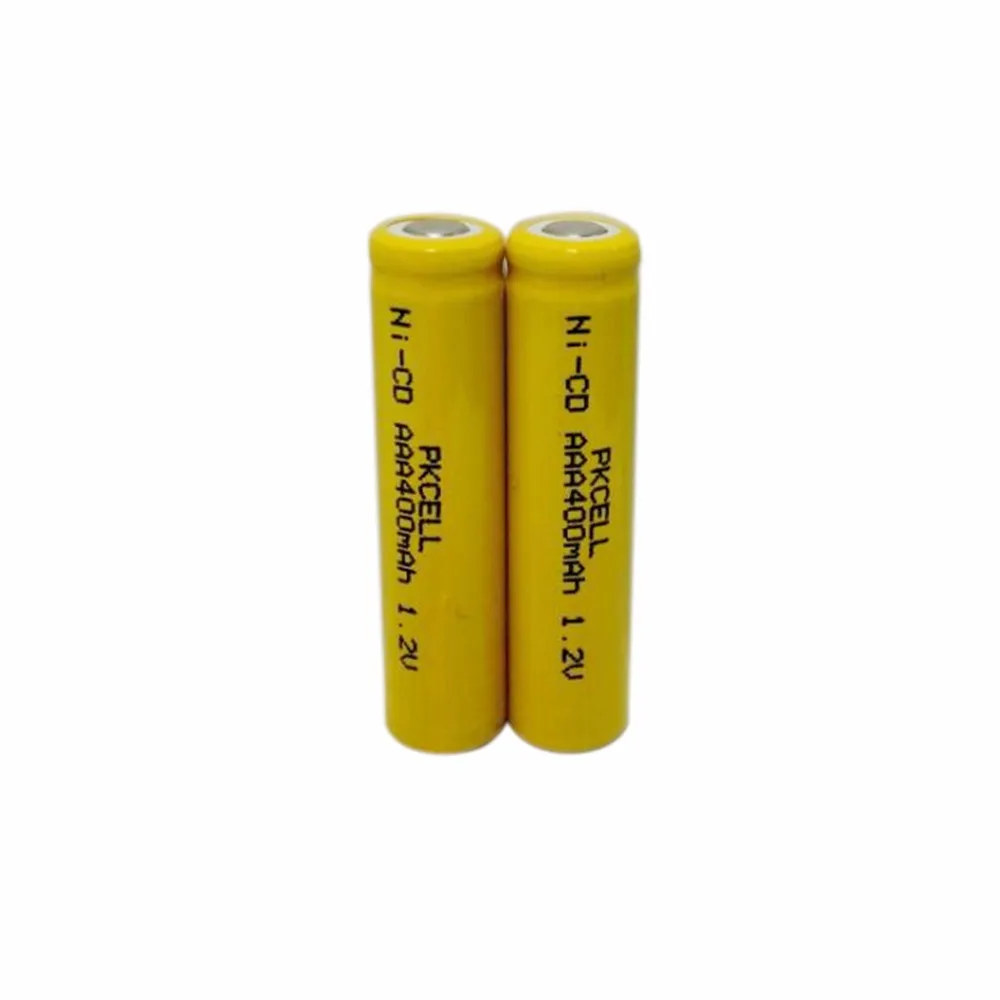 2pcs AAA 400mAh Flat Top Battery 1