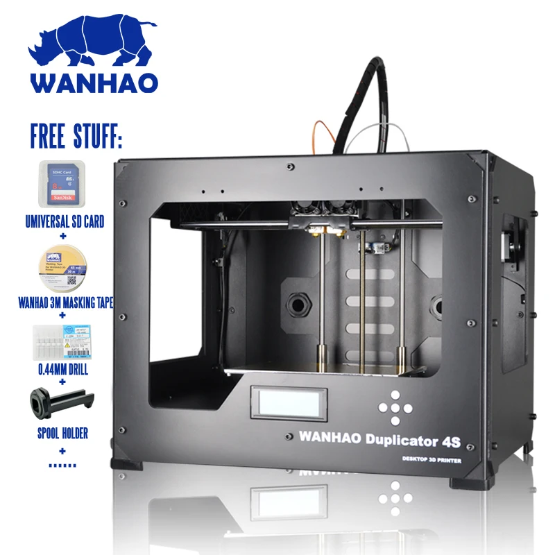 Размер печати: 225*145*150 мм WANHAO D4S 3D принтер комплект с металлической рамой Reprap