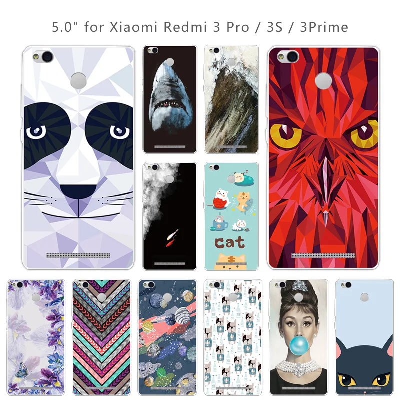Для Xiaomi Redmi 3 Pro 3s Pieces чехол для телефона прозрачная задняя крышка 5 0 &quotдля S Мягкий