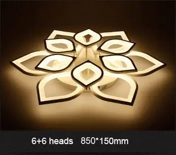 Lican Modern led ceiling Chandelier lights for living room bedroom Plafon home Dec AC85-265V White Led Chandelier Lamp Fixtures - Цвет абажура: 12 heads Dia850mm